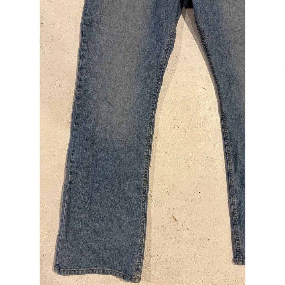 Signature Levis Levi Strauss Jeans Mens 38x32 Blue Low Bootcut Cowboy Rodeo‎